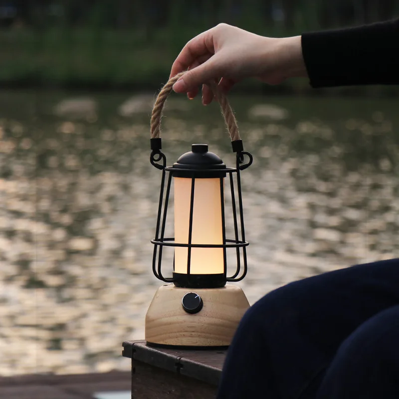 American desk lamp lamp portable bedroom room bedside decoration sleep charging  night light