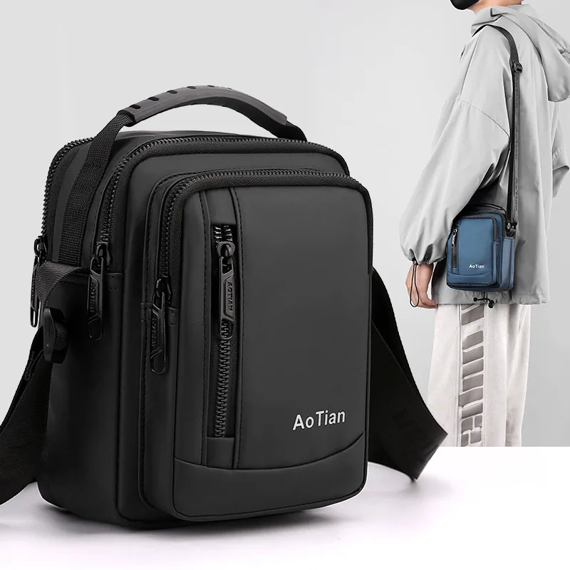 Sacs à bandoulière multifonctions pour hommes, sacs à main décontractés pour hommes, petits sacs de messager de voyage pour hommes, initiés