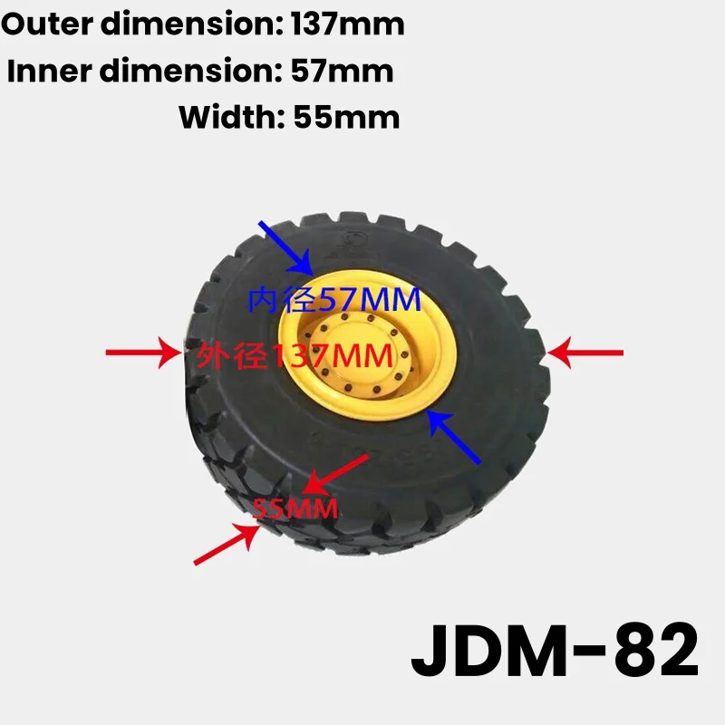 Gumowa opona RC Bulldozers Opona 137 mm do 1/14 Tamiya Rc Truck Heavy Duty Trailer Wywrotka 770s Actros Man RC Car Parts