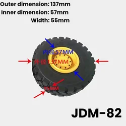 Gumowa opona RC Bulldozers Opona 137 mm do 1/14 Tamiya Rc Truck Heavy Duty Trailer Wywrotka 770s Actros Man RC Car Parts