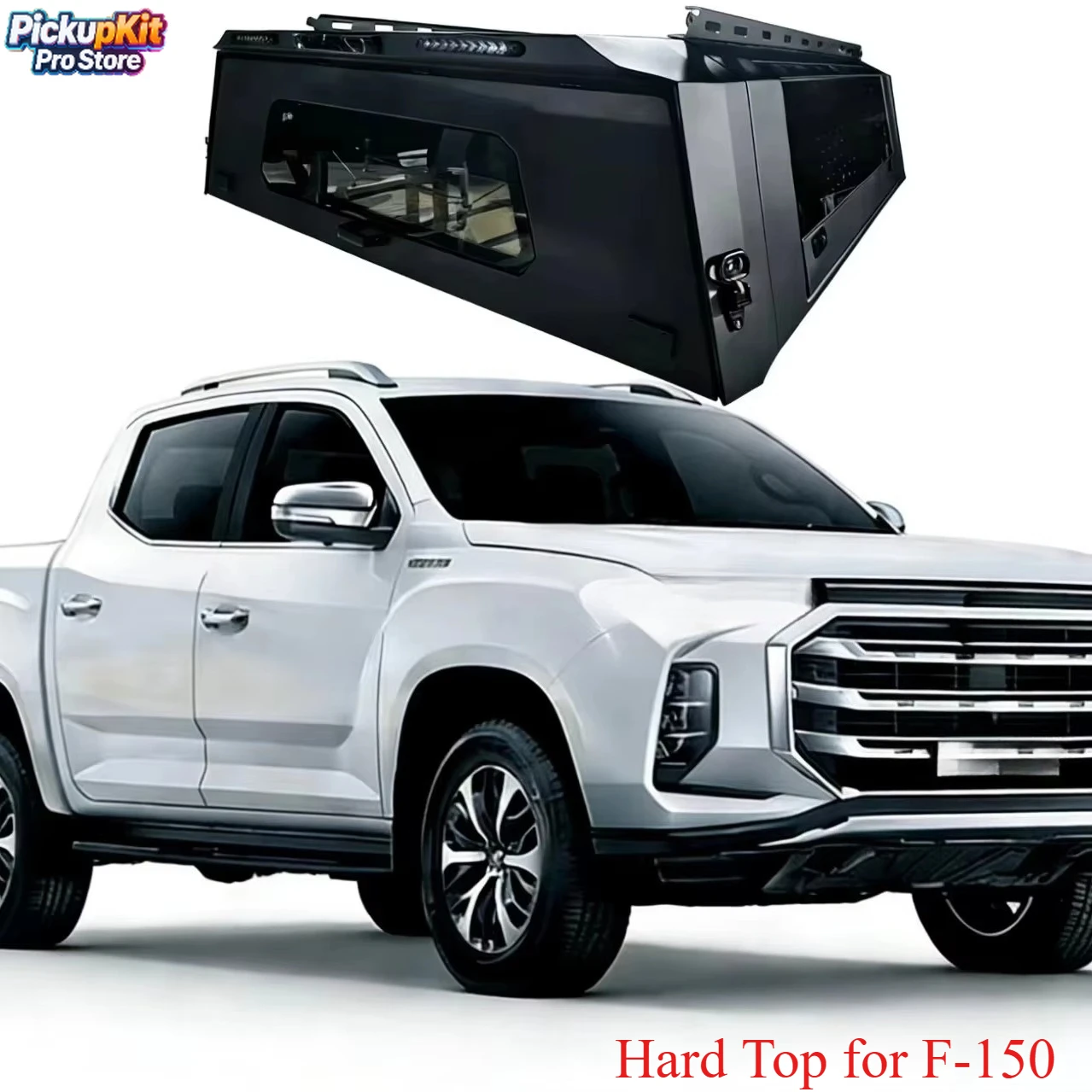 

Factory Direct Custom Aluminum Alloy Hardtop Canopy Off-road Camping Waterproof Dustproof Exact Fit for F-150 5.5ft/6.5ft Bed