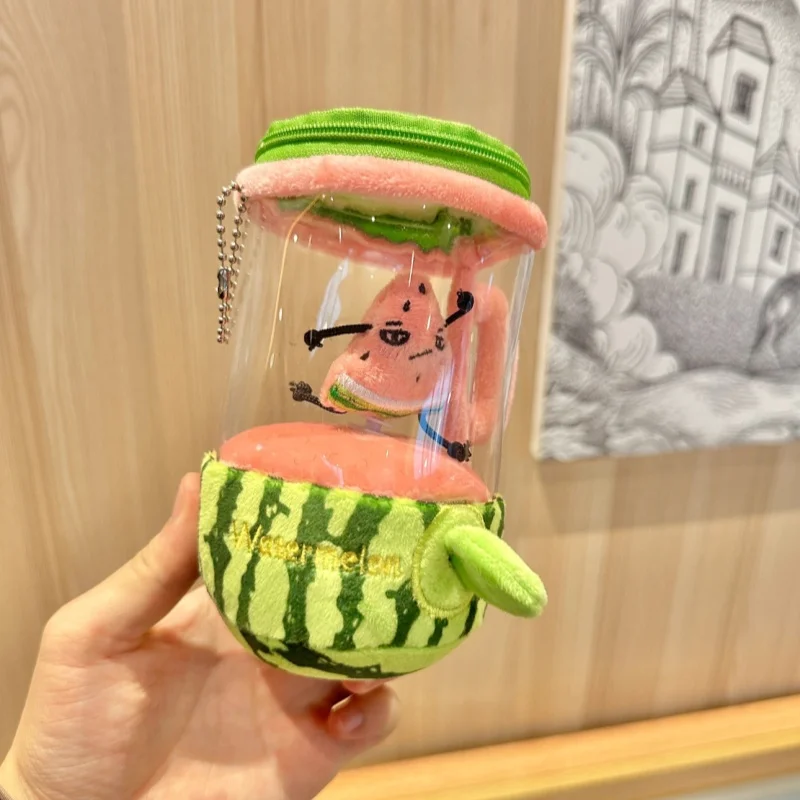 フルーツジューサー人形ペンダントスイカバナナオレンジ回転可能なジューサー楽しい回転ぬいぐるみ人形ギフトバックパックペンダントキーホルダー