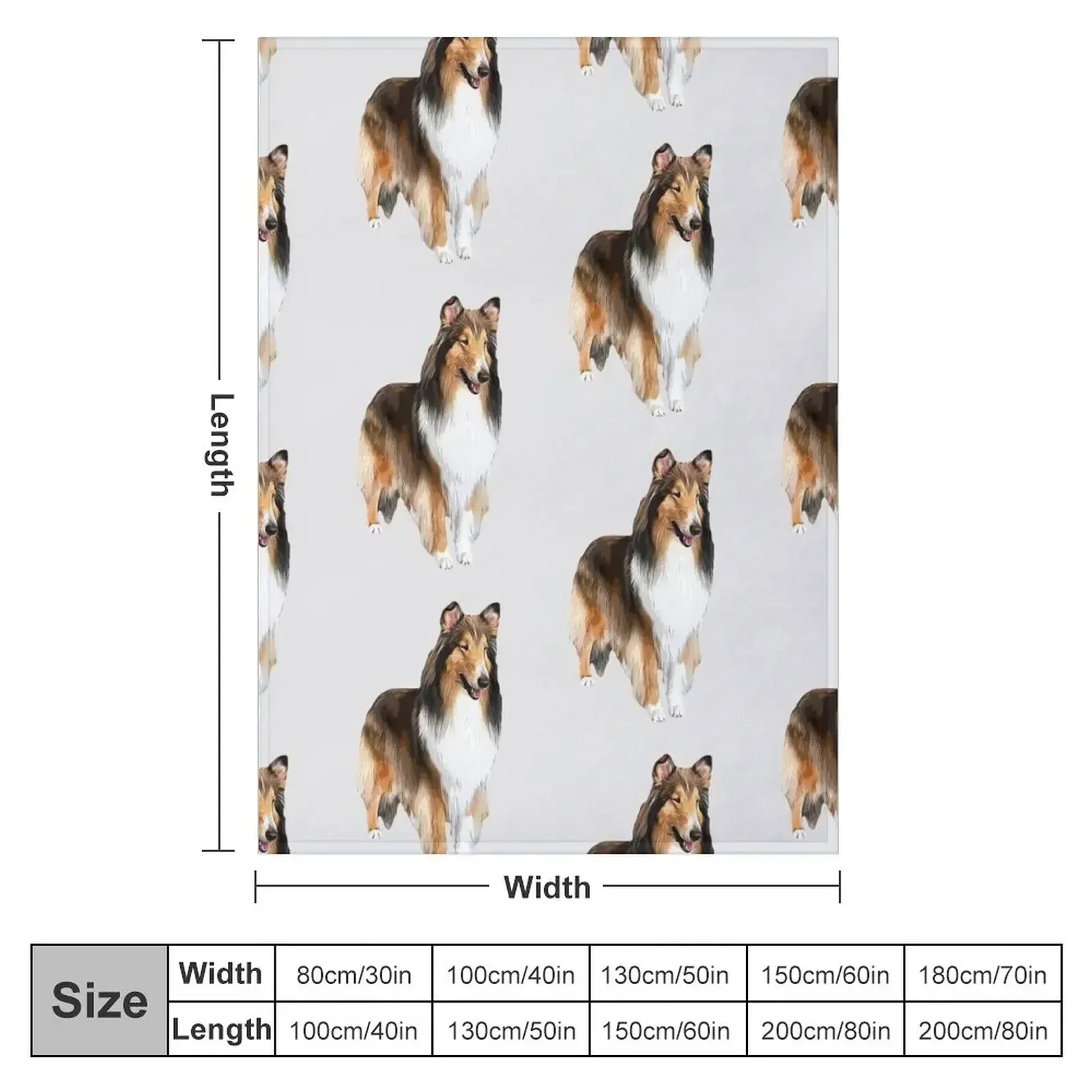 Rough Collie Stunning Look! Throw Blanket Extra Large Throw Blankets For Sofas Personalized Gift Stuffeds Blankets