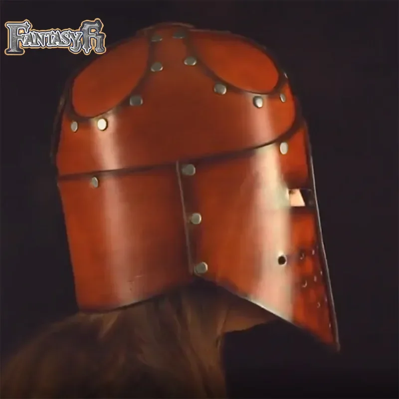 Disfraz de caballero templario Medieval, casco cruzado, guerrero pirata vikingo, máscara de cuero, sombrero, armadura de cabeza de soldado, accesorio LARP