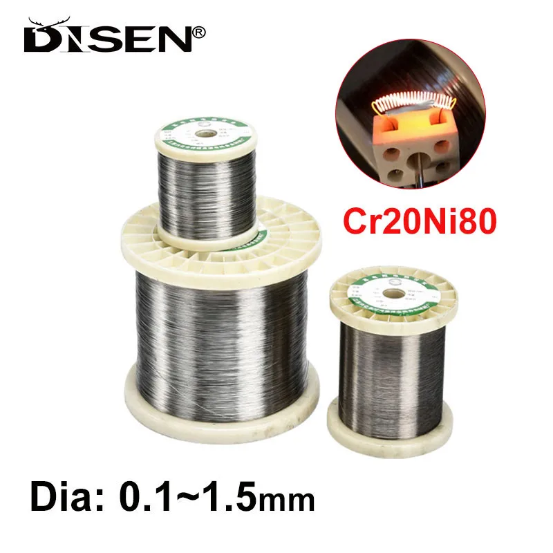 1/3/5M Cr20Ni80 Heating Wire Nichrome Heating Wire Resistance Wires For Cutting Foam Alloy Heating Yarn Diameter 0.1mm-1.5mm