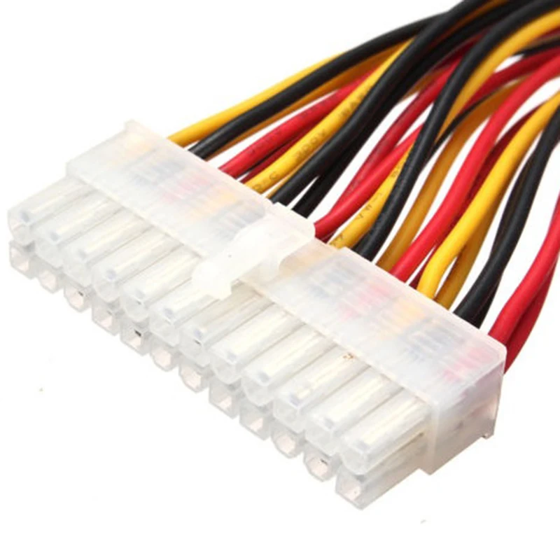 30CM ATX 24 Pin Male To 24Pin Female Power Supply Extension Cable Internal PC PSU TW Power Lead Connector Wire