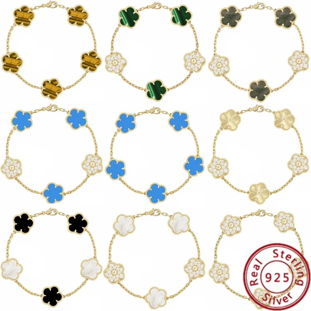 VCA-VCA-Charming & Chic: The 2024 S925  Clover Bracelet, A Must-Have for Your Fashionable Collection!