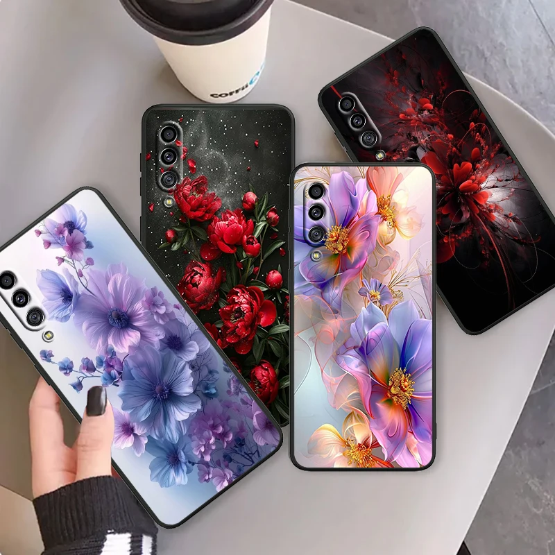 

Flower Mysterious Fashion Cool For Samsung A53 A52 A33 A32 A51 A71 A21S A13 A73 A50 A22 A23 A03 A72 A54 A12 5G Black Back