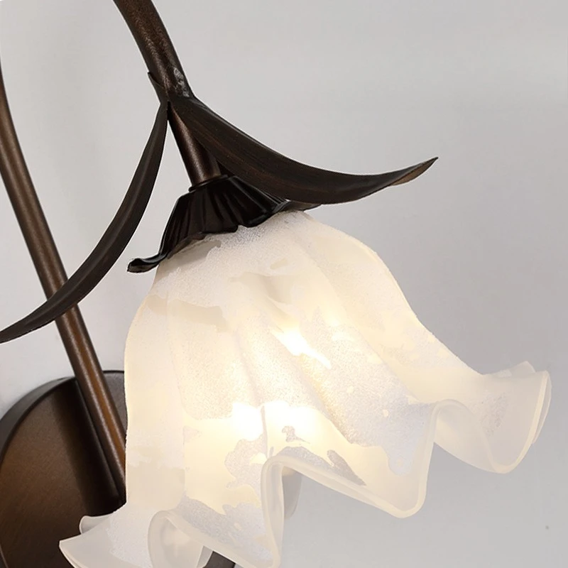 كريم الرياح الرنين السحلية الزجاج السرير مصابيح الحائط بسيطة ودافئة غرفة نوم دراسة غرفة المعيشة حائط الخلفية الشمعدانات مقهى تركيبات #6