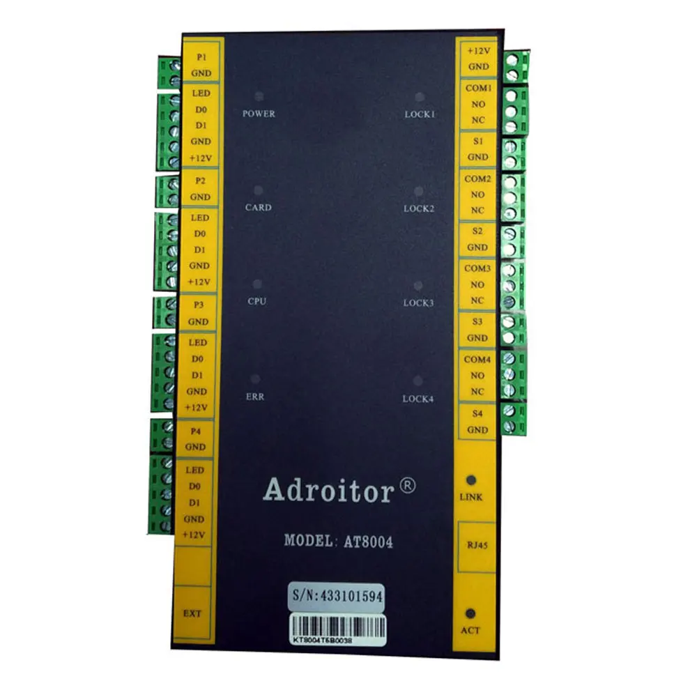 Imagem -06 - Wiegand-brand 32-bit Tcp ip Quatro Porta Controle e Power Case 110v 220v Opção Software de Suporte Web Alarme de Incêndio Etc