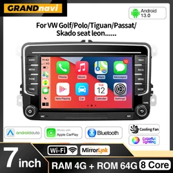 GRANDnavi 2 Din Android Car Radio GPS For VW / Volkswagen Skoda Octavia golf 5 6 touran passat B6 polo Jetta 2Din Radio Player