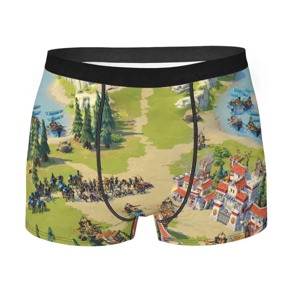 PeaceAge of Empires Game Underpants Breathbale Panties Man Underwear Print Shorts Boxer