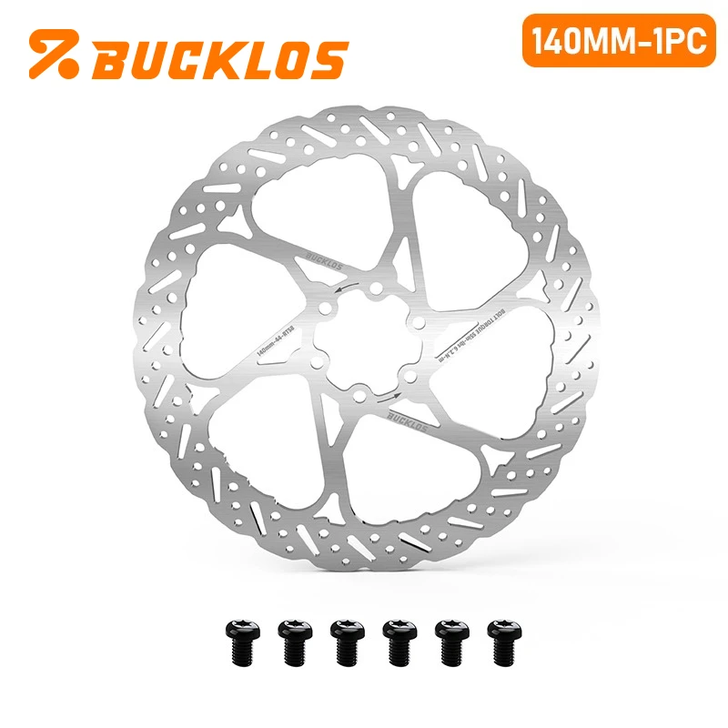 BUCKLOS Fahrrad-Bremsscheibe 140mm 160mm 180mm 203mm Ultraleichte Rennrad- und Mountainbike-Hydraulikbremsscheiben mit 6 Schrauben
