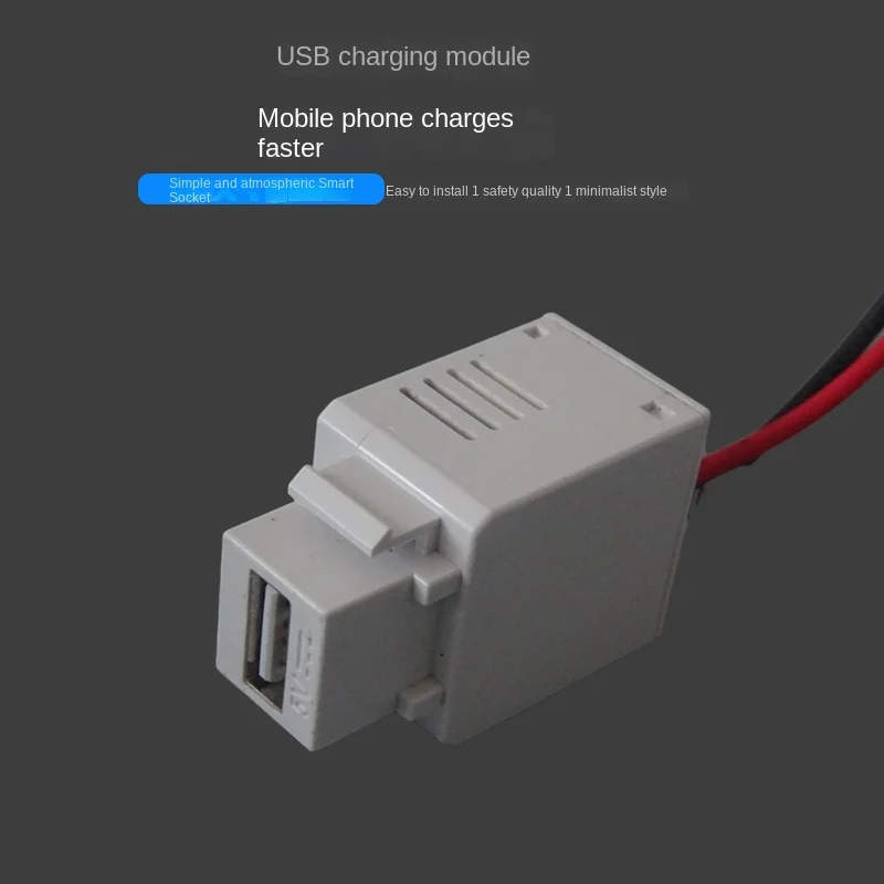 Adaptador USB 5v2.4a para cargador de teléfono móvil, toma de corriente a juego, fuente de alimentación para teléfono inteligente con módulo de panel de gancho