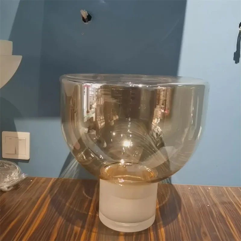 TINNY Modern Table Lamp Nordic Simple Glass Desk Light LED Living Room Study Home Decor Bedside