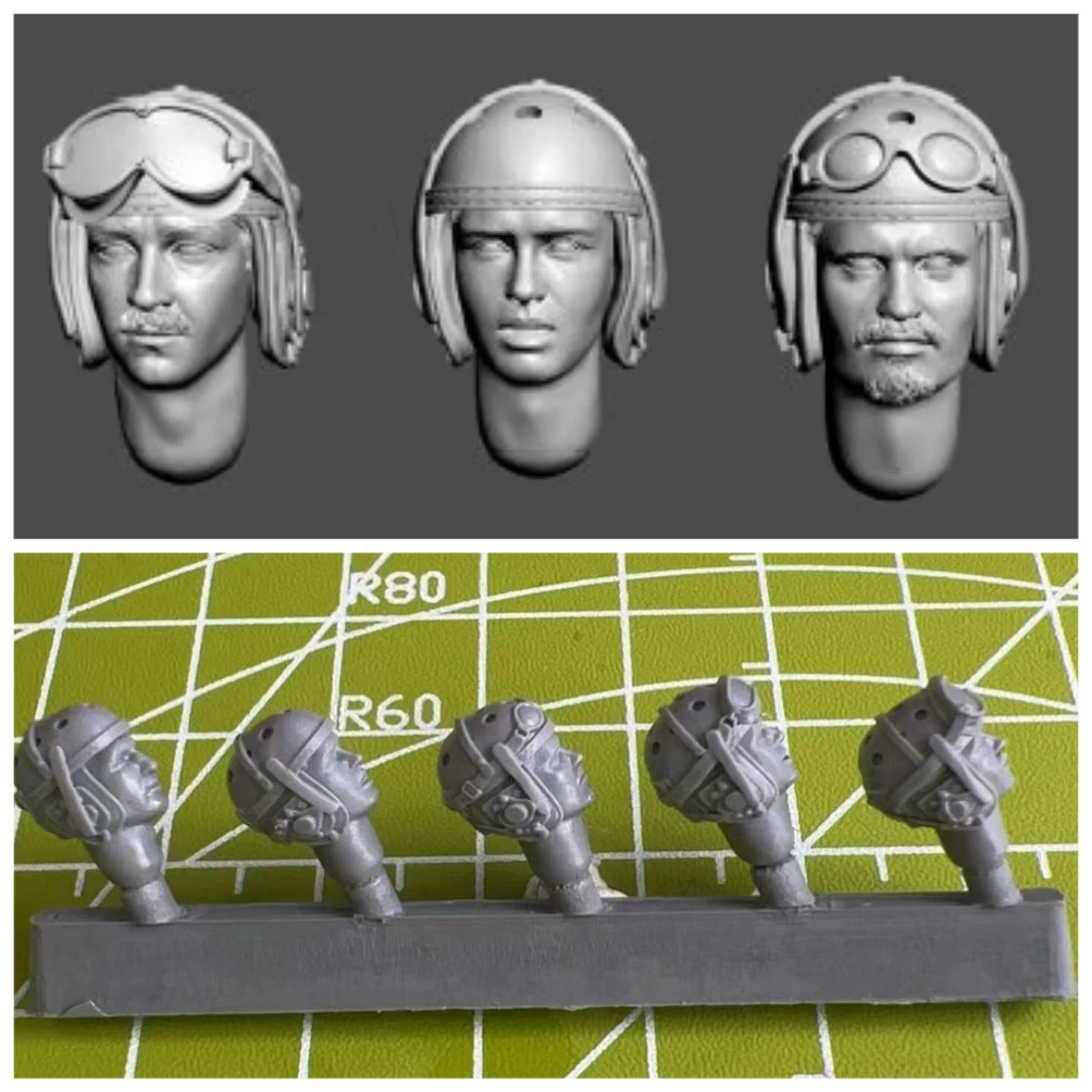 

1:35 Die Cast Resin Model Kitssoldier Model Helmets Replacement and Modification Unpainted 356044