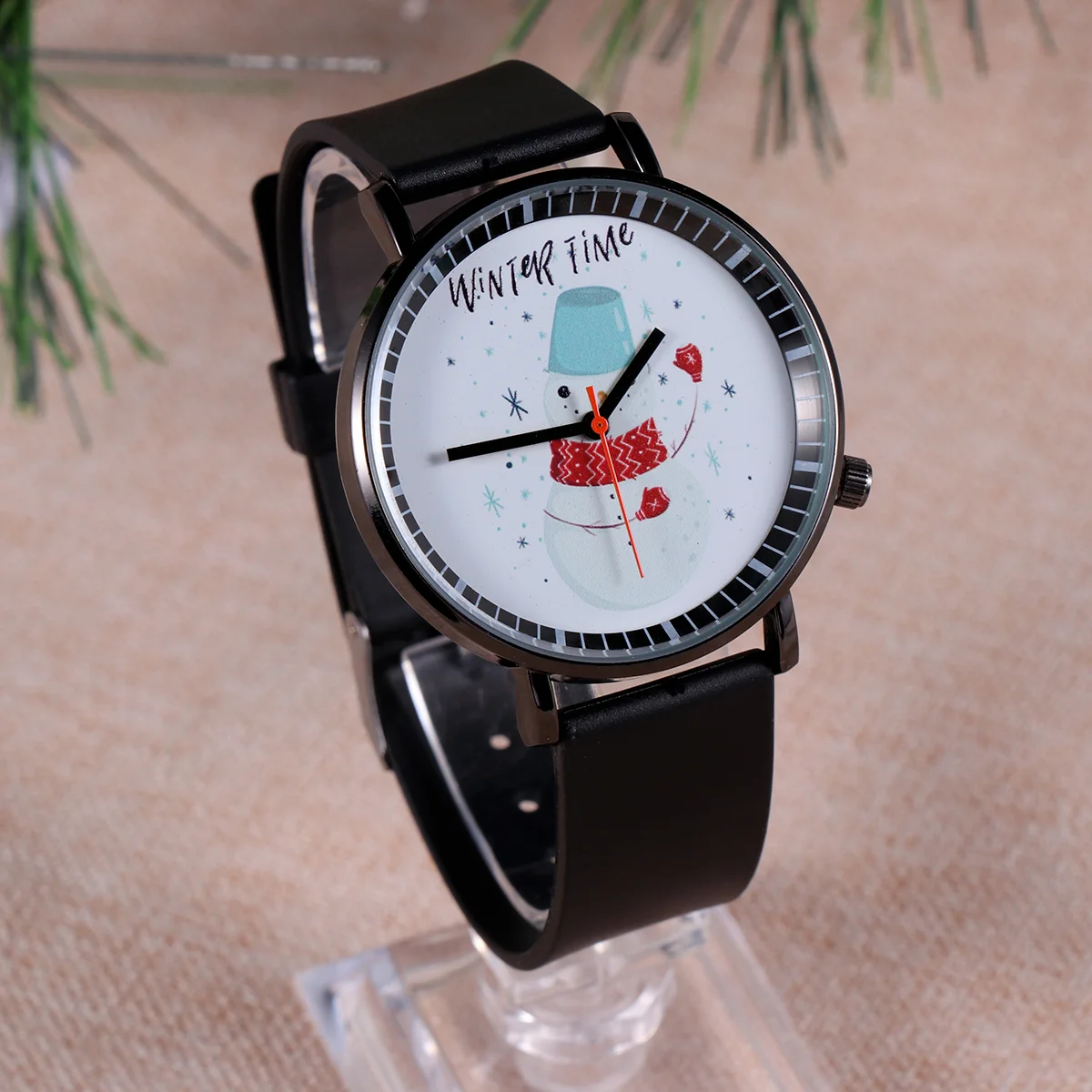 Lovely Santa Claus Snowman Series Fashion Waistwatch for Women Men (1) Christmas Watch Stylish Watch Santa Claus Watch