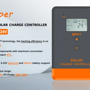 POWMR MPPT 60A 40A 30A 20A LCD Solar Lastcontroller 12V 24V 36V 48 V Automatische Batterie Smart Smart Regulator LifePo4 8 Hauptverkauf Solarpumpe 36V - №6