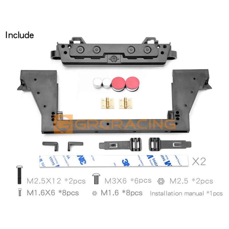 GRC przednia/tylna obudowa ukryte zamki dla 1/10 gąsienica RC samochód Traxxas TRX4 Defender BRONCO CHEVROLET G500 Diy części