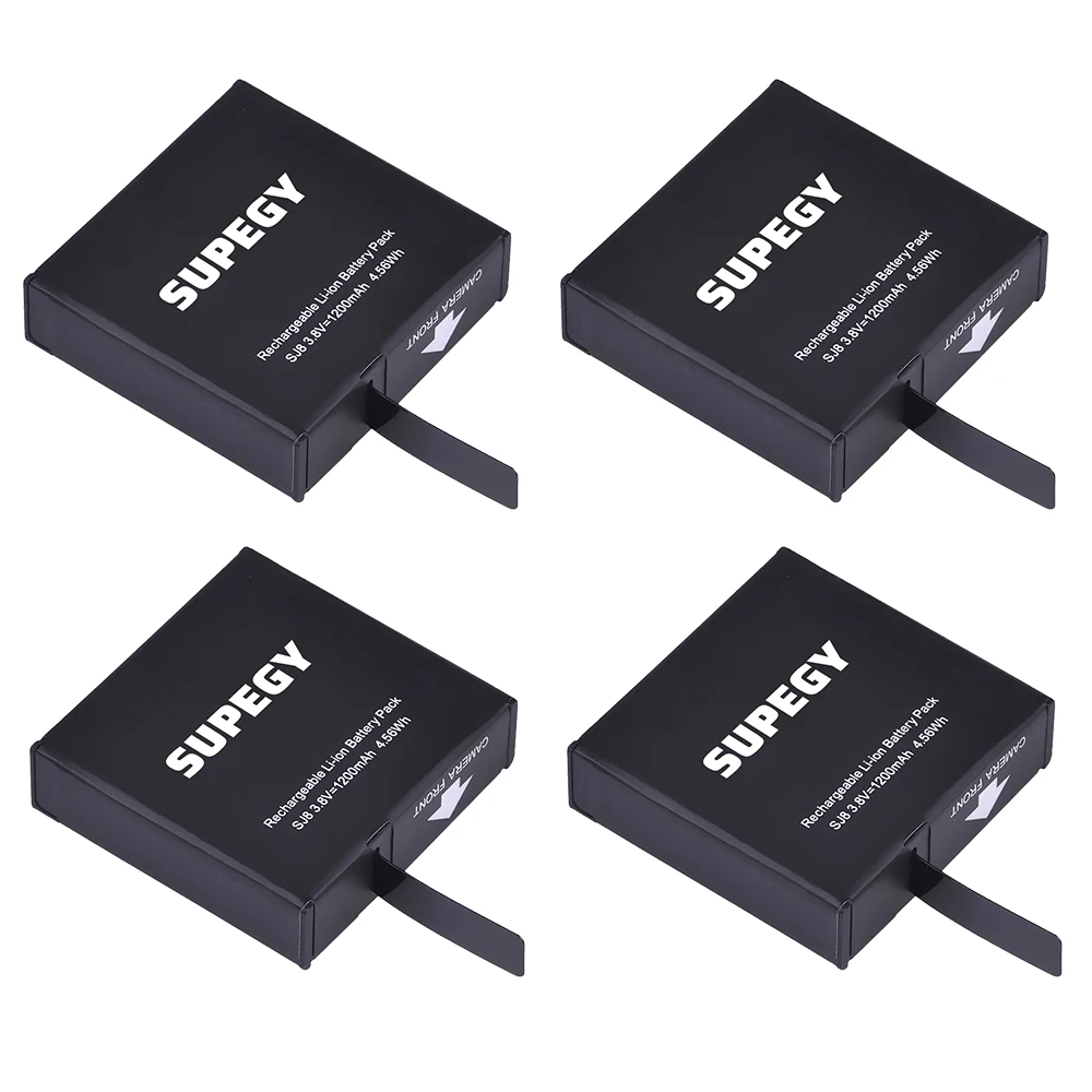 1200mAh for SJCAM SJ8 Series  Battery + LED 3-Slots USB Charger for SJCAM SJ8Pro / SJ8Plus / SJ8 Air Action Cameras