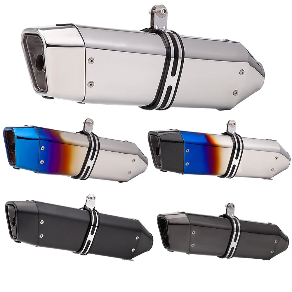 

universal 51mm Motorcycle Exhaust M4 Muffler Carbon Fiber Escape Moto Pipe 300CC 600CC 1000CC For Honda R3 Z1000 800 Z900 MT09