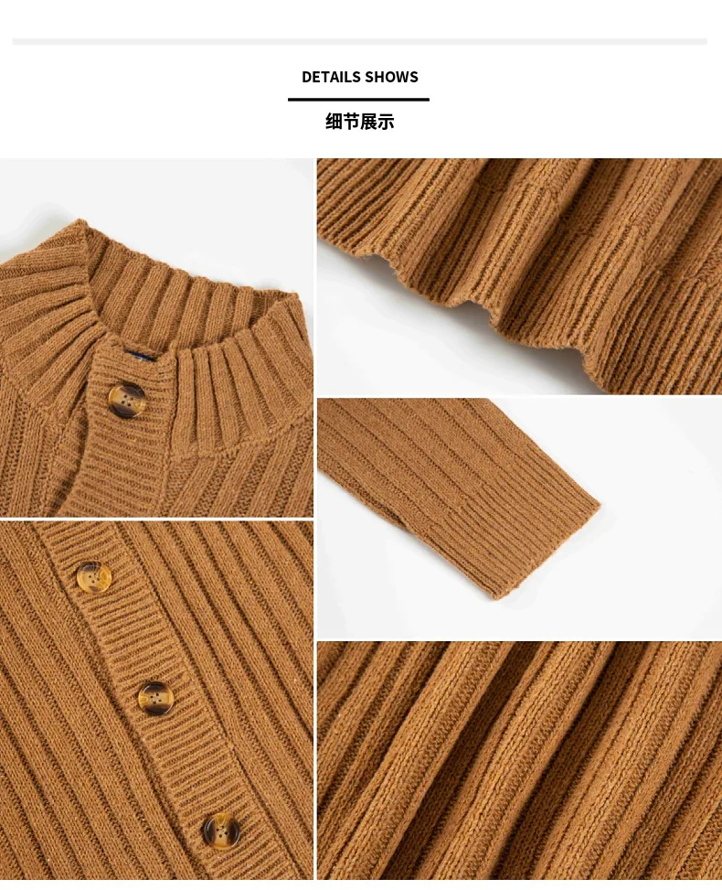 Новый мужской повседневный однобортный вязаный свитер с лацканами и длинными рукавами, мужская куртка-свитер