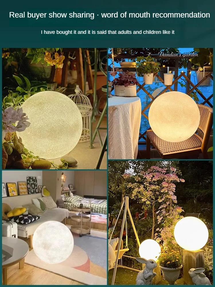 Imagem -06 - Led Sphere Floor Lamp Impermeável Carregamento Solar Criativo Luzes de Pátio Moderno ao ar Livre Gramado Home Decor Fixtures