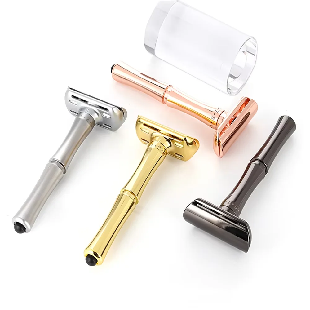 

Manual Safety Razor 1-8 Degree Adjustable Razor With One-Click Replacement System Washable Razor Zinc Alloy Steel Manual Razor
