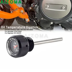 Motorcycle Oil Dipstick Temperature Gauge For Harley Pan America 1250 Sportster S 1250 Nightster 975 Engine Plug Dip Stick 21-up