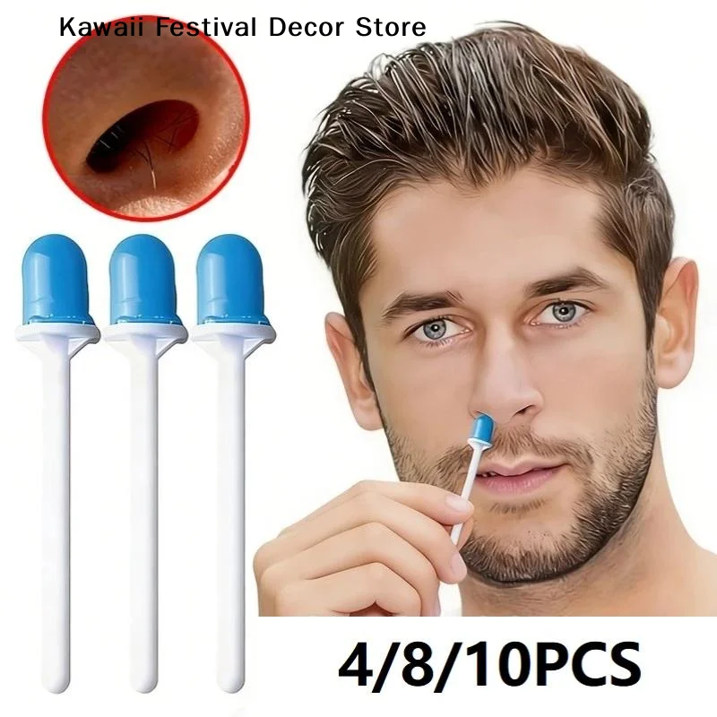 【K】4/8/10 Pcs Disposable Nose Wax Sticks Nose Wax Applicators For Painless Nose Hair Removal Remover Tools Wax Kit Accessories