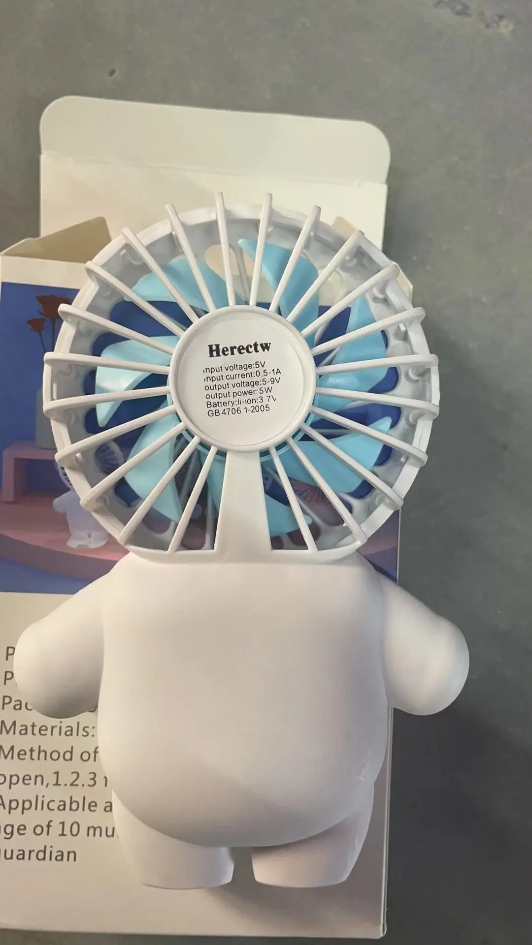 Cartoon Portable Mini Small Fan Student Handheld Small Fan Influencer Desktop USB Rechargeable Charging Air Cooler Hand Fan Tool
