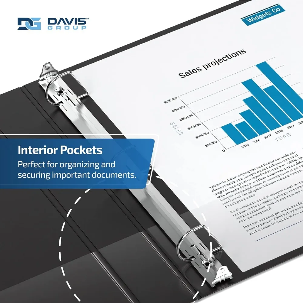 학교나 사무실에서 프리미엄 이코노미 사용을 위한 내구성 있는 2인치 D-링 바인더, 문서 및 용품 정리에 이상적