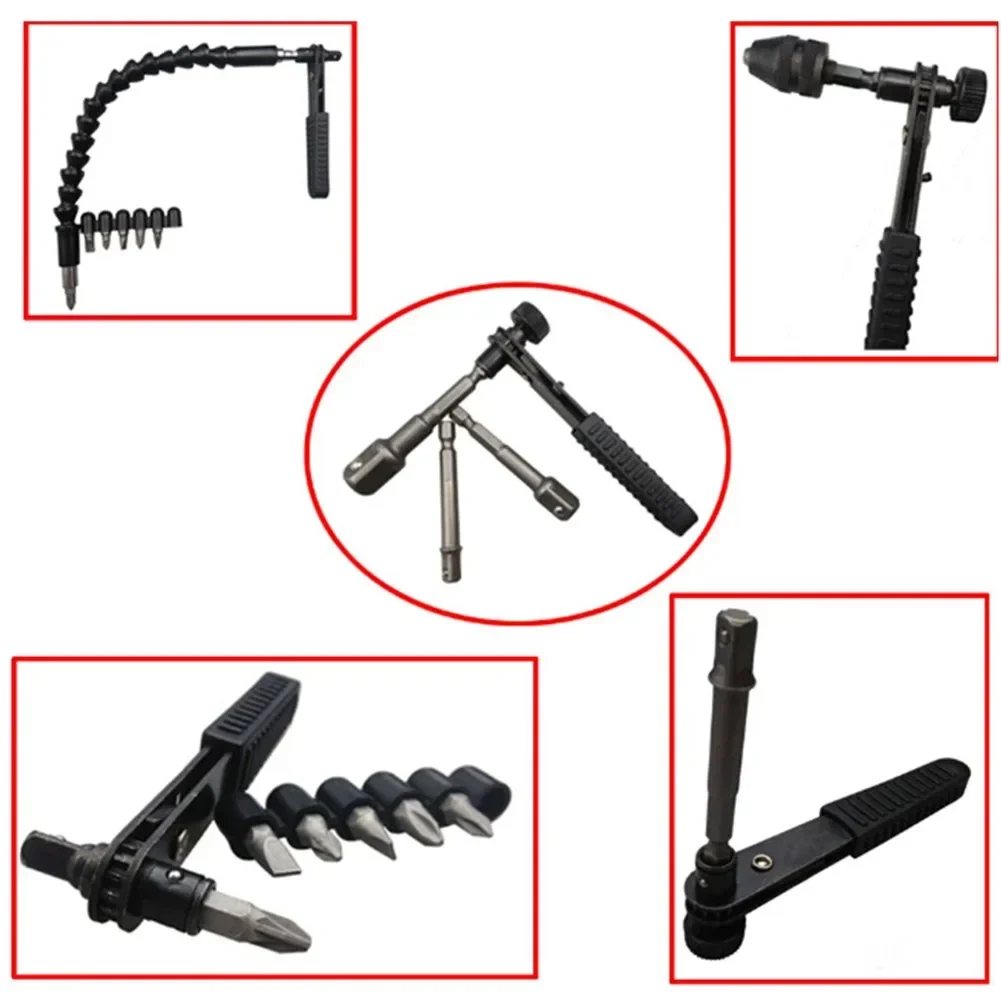 Mini Ratchet Wrench Screwdriver Hand Tool 1/4 Inch Reversible Bit Socket Spanner Multifunctional Compact Repair Equipment