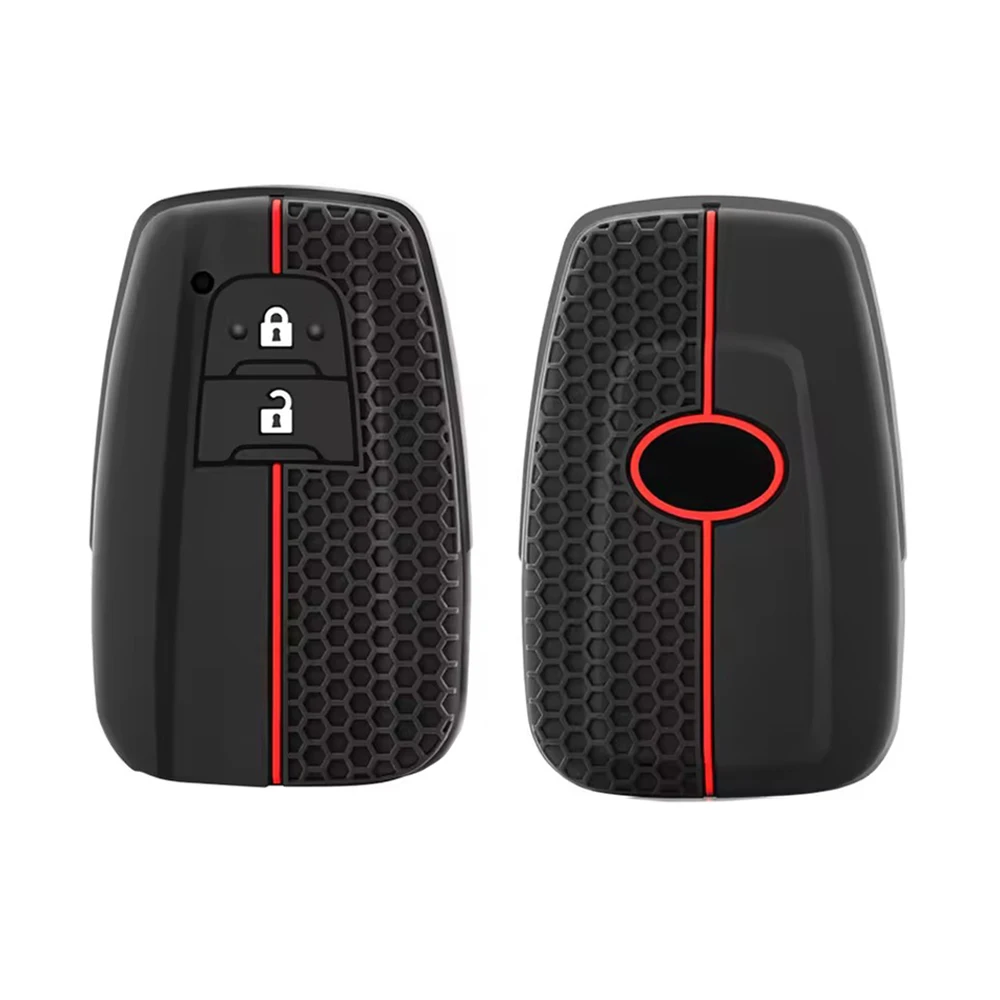 

1Pc Silicone 2-Buttons Car Remote Key Case Cover Protector Shell for Toyota Prius Camry Corolla Avalon CHR RAV4