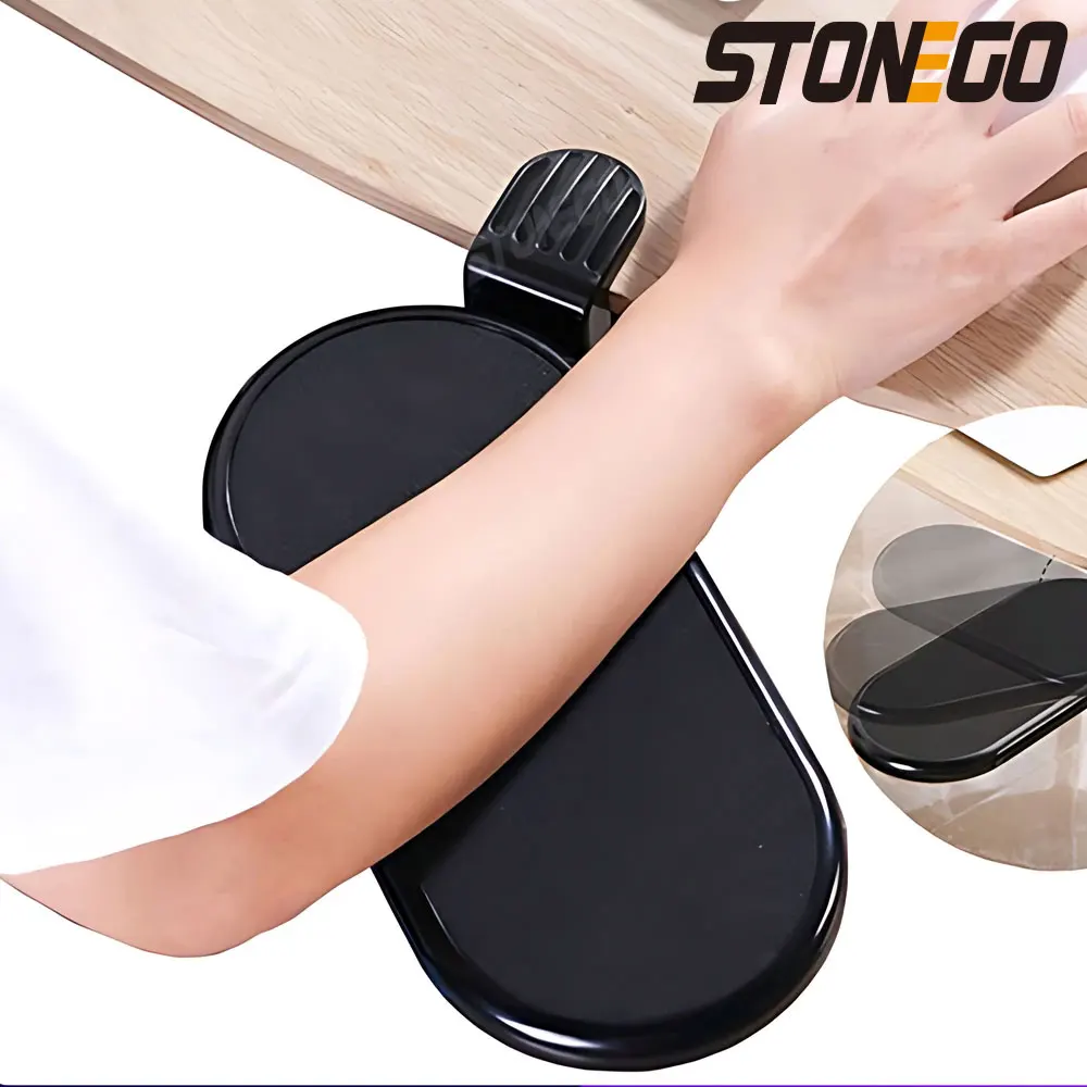 STONEGO-almohadilla para Reposabrazos de escritorio, soporte para mesa de ordenador, reposabrazos de ratón, extensión de escritorio, protección de hombro, tablero acoplable