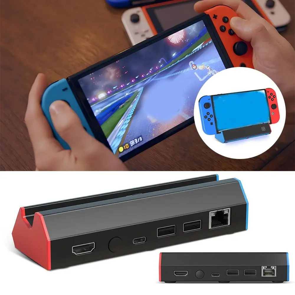 新しい-usb-tv-ドックステーション-4k@120hz-type-c-hdmi-アダプターハブアダプター-nintendo-switch-switch-oled-ゲームアクセサリー用
