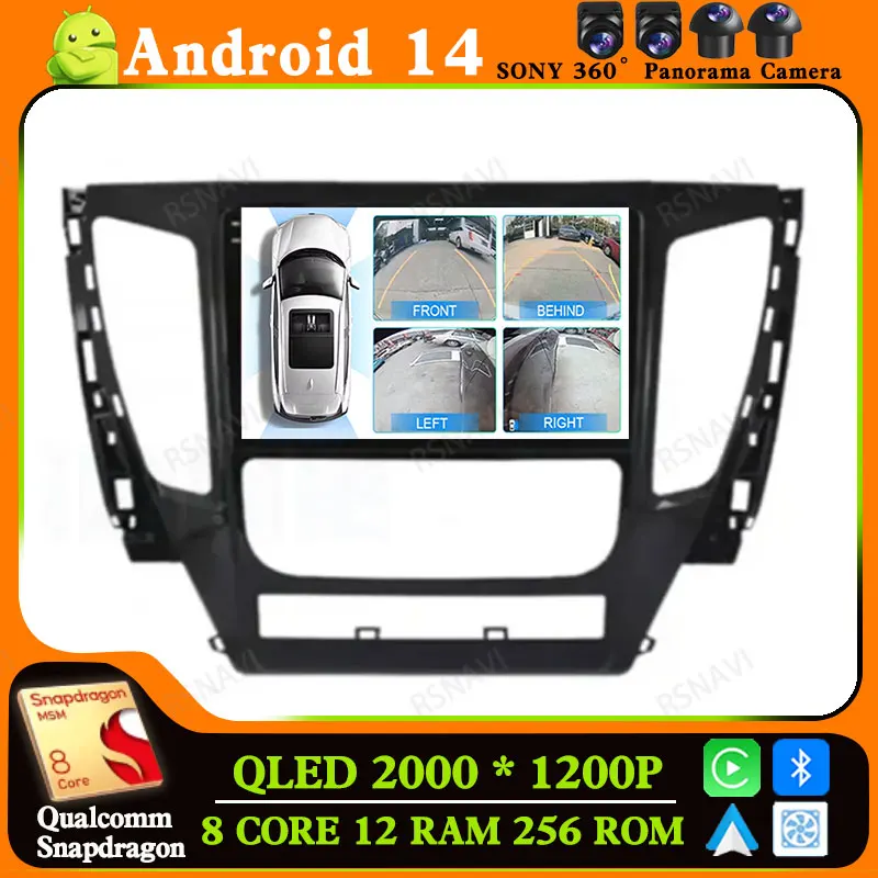 

Android 14 Car Radio For Mitsubishi Pajero Sport 3 2016 - 2018 Multimedia 4G LTE Head Unit BT Navigation DVD 5G WIFI 2 DIN GPS