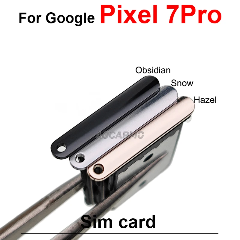 For Google Pixel 7 Pro 7Pro SIM Card Socket Slot Sim Tray Holder Black Obsidian White Lemongrass Yellow Repair Replacement Parts