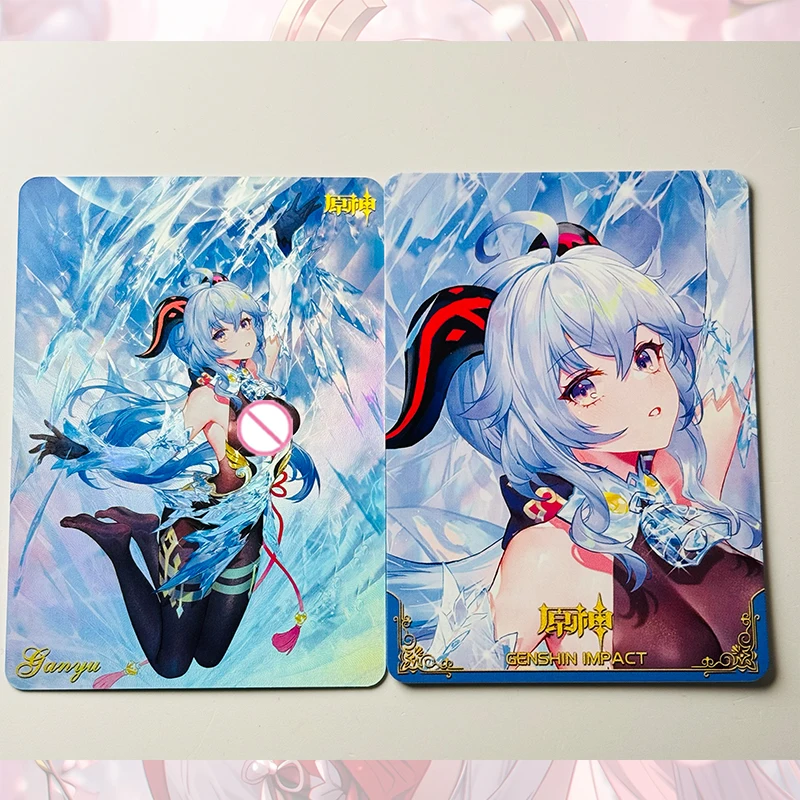 Goddess Story ACG DIY โฮมเมด flashcards Ganyu Raiden Shogun Yae Miko Shenhe Nilou ของเล่นเด็กคอลเลกชันวันเกิดคริสต์มาสของขวัญ