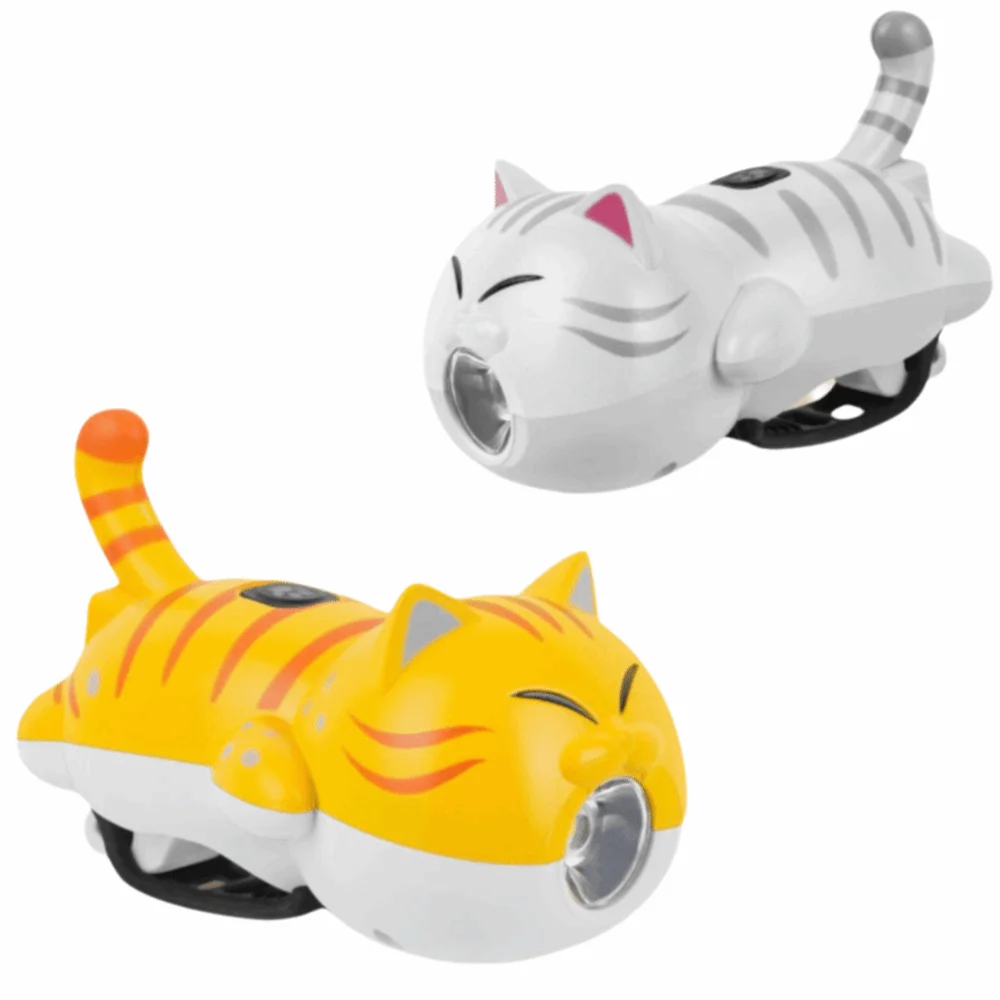 USB Rechargeable Bicycle Headlight Bright LED Super Bright Bike Front Light Waterproof Cartoon Cat Shape LED Flashlight