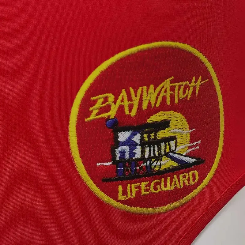 CyCJ Parker Cosplay Swimsuits Costume 1989 TV Baywatch Red Bikini Swimwear Fantasia Roleplay Women Set Summer Beach Costume Men