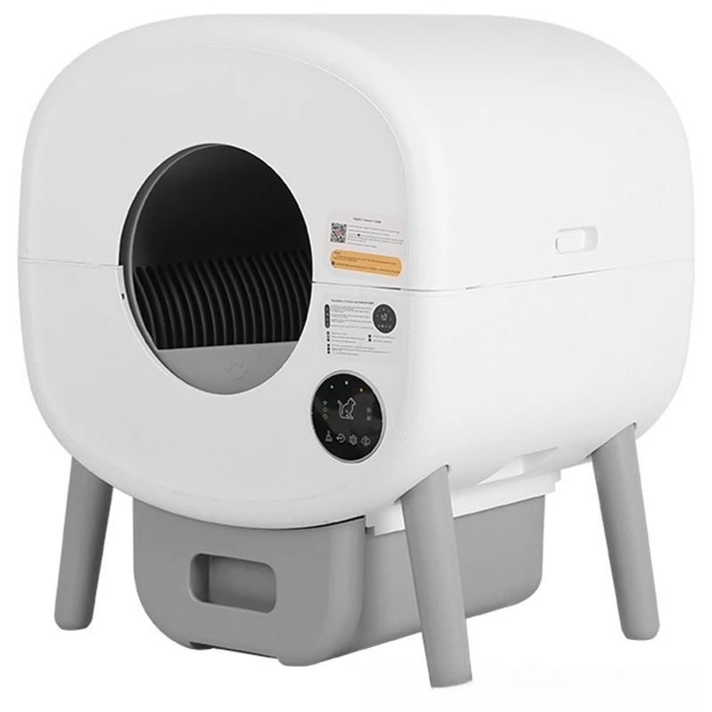 

Automatic Self Cleaning Cat Litter Box Smart Electric Sterilizing Odor Control Anti Splash Enclosed Large Capacity Pet Toilet UV