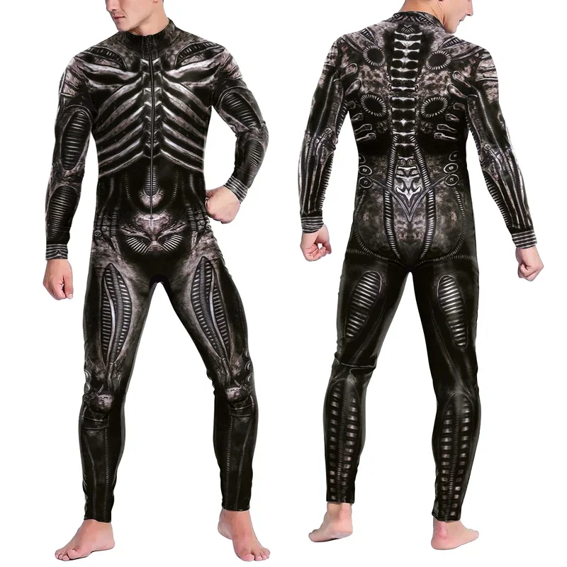 Combinaison mécanique CyberPunk Zentai pour hommes et femmes, barboteuses élastiques, combinaison de batterie 3D, cosplay Seton, modules d'Halloween