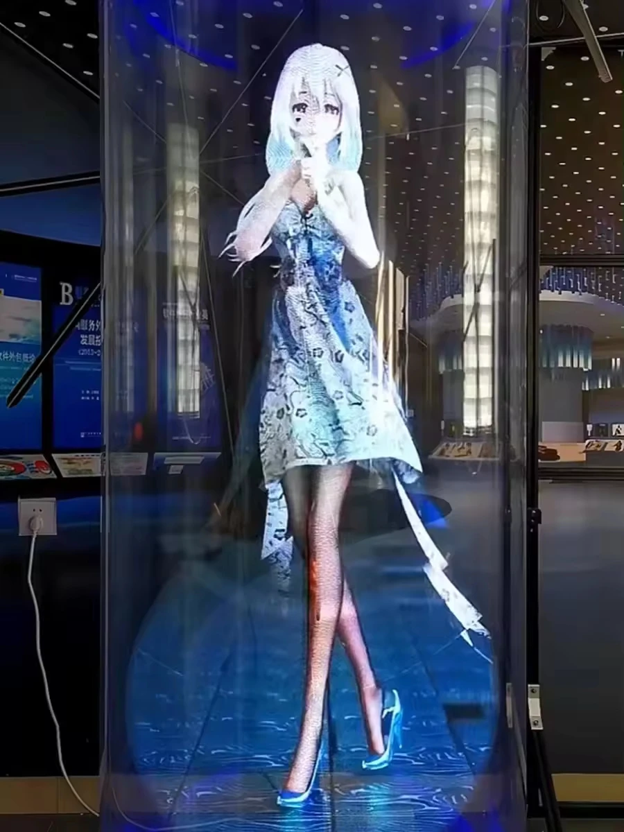 HD 3D Showroom Holographic Projector Led Fan 3d Hologram Display view 6