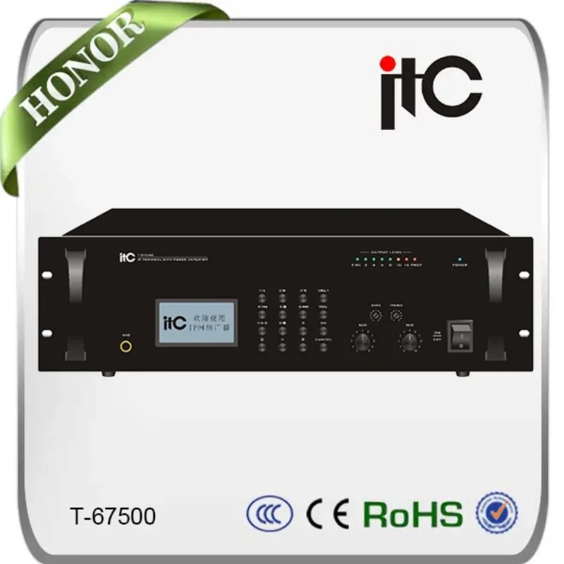 ITC T-67500 IP Based PA System Network Audio Amplifier 500W
