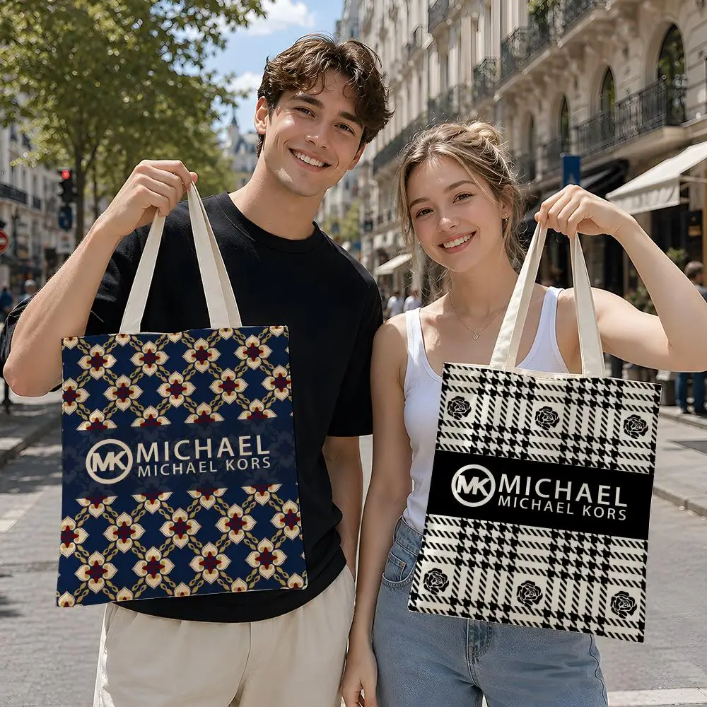 Bolsas de Almacenamiento M-Michael K-Kors, Bolsa de Lona Reutilizable, Adecuada para la Escuela, Trabajo, Compras, como Regalo