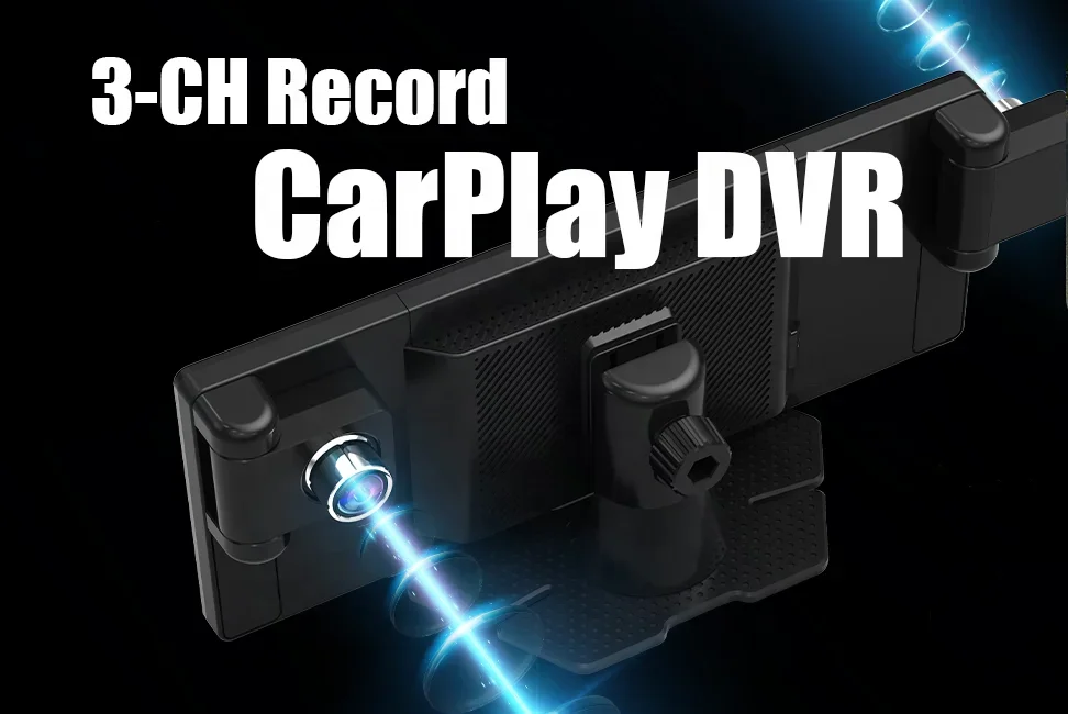 10.26 "IPS 3 Ch กล้องหน้าและหลัง1080P บันทึก DVR CarPlay DVR นำทาง GPS จอภาพอัจฉริยะ WIFI