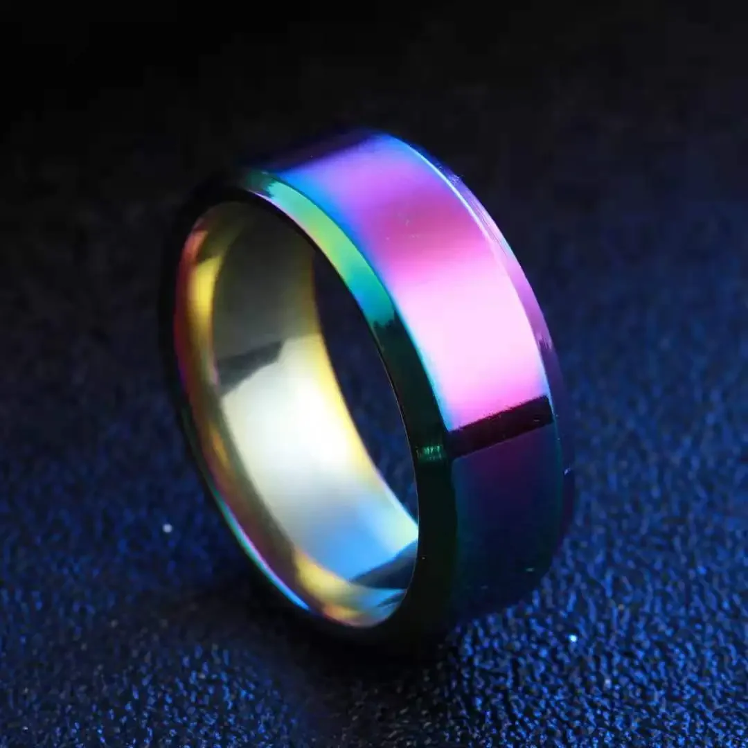 Charm-Schmuckring für Männer und Frauen, Edelstahl, schwarze Ringe, Hochzeit, Verlobung, Band, hochwertiger, mattierter Herrenschmuck
