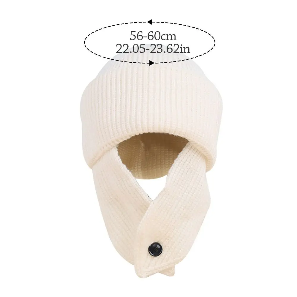 Cappello invernale caldo alla moda Berretto con paraorecchie antivento lavorato a maglia Berretto di protezione per le orecchie spesso casual da donna