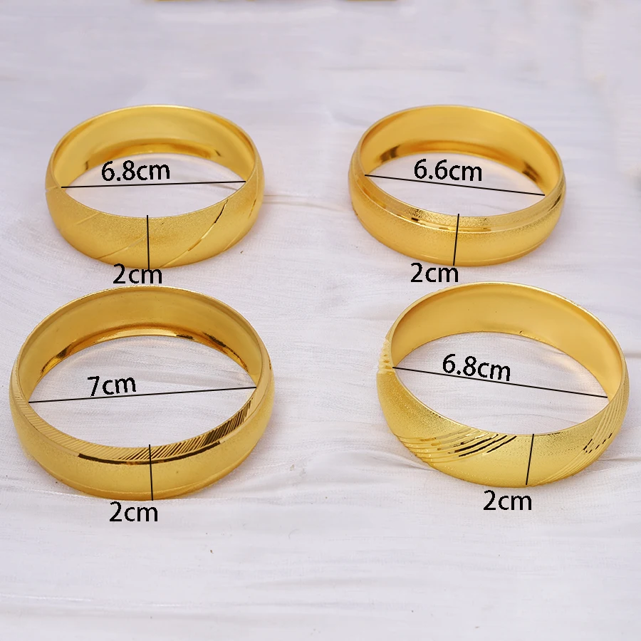 Newest Big Wide Ethiopian Bangle / Gold Color Bangles&Bracelets Dubai African Men Women Jewelry
